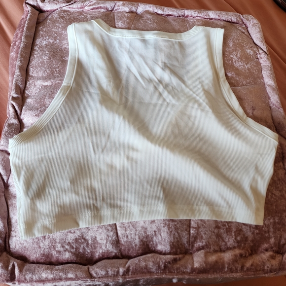 SHEIN Off-White Ribbed Tank Top - Picture 2 of 4